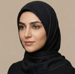 روسری مشکی طرح شبنم - Image 6