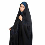 چادر عربی حریراسود نیلا-کد 5