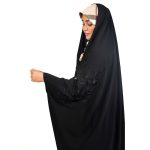 چادر عربی حریراسود کاملیا- کد 2