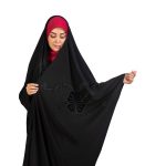 چادر عربی حریراسود لیلیوم- کد 1