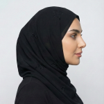 روسری مشکی طرح روبان - Image 4