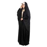 چادر عربی حریراسود پرگل-کد 12 - Image 2