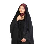 چادر عربی حریراسود اطلسی-کد 9