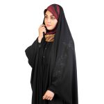 چادر عربی حریراسود پروانه-کد 11