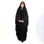 چادر عربی حریراسود پاپیون-کد 3 - Image 2