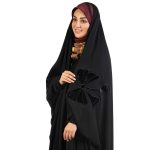 چادر عربی حریراسود پاپیون-کد 3