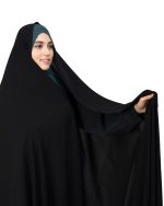 چادر سنتی ایرانی حریر اسود - Image 4