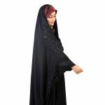 چادر عربی حریراسود ماه بانو-کد 7